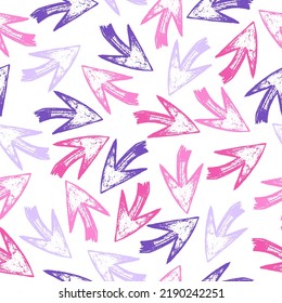 Cute funny doodles seamless pattern on white background for teenage girls.  Vector navajo design. Watercolor decorative hippie elements. Vector illustration. 