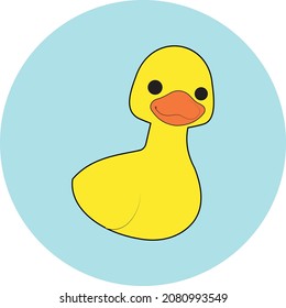 
cute and funny duckling icon