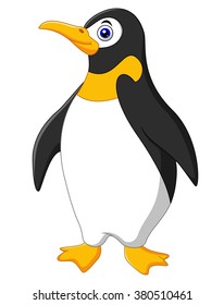 Cute funny emperor penguin