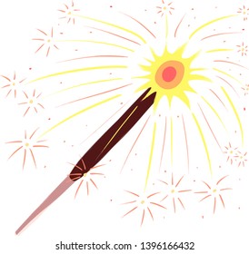 Cute and funny fireworks for holiday