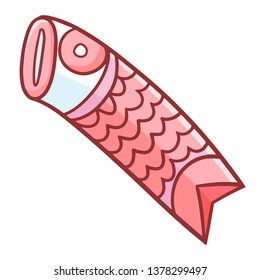 Cute and funny fish flag, a traditional japan culture