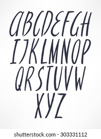 cute funny font. hand-drawn font. upper case