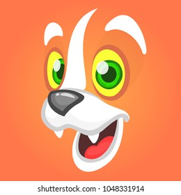 Cute funny fox excited. Vector illustration isolated. Cartoon character for children books.