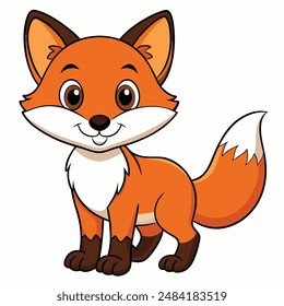 cute and funny fox vector and illustration