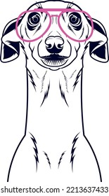 Cute funny friends vector dogs 