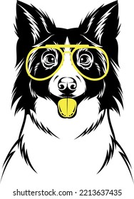 Cute funny friends vector dogs 
