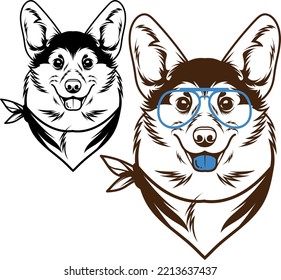 Cute funny friends vector dogs 