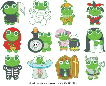Cute funny Frog sticker
