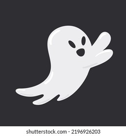 Cute funny ghost. Baby creepy boo characters for kids. Magic scary spirits . Isolated flat vector illustrations of comic phantoms