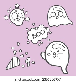 Digitales Stempel für Cute und Funny Ghost Halloween