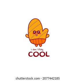 Cute funny gloves character. Vector hand drawn cartoon mascot character illustration icon. Isolated on white background.