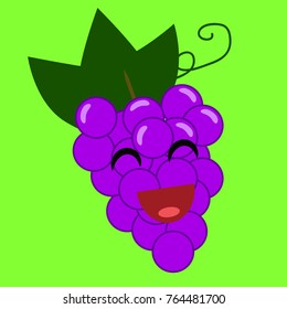 cute and funny grape vector design