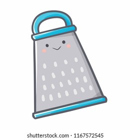 Cute and funny grater smiling - vector