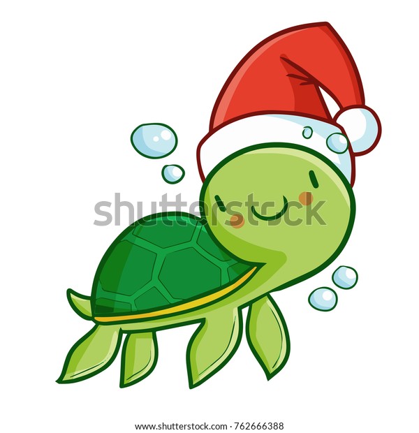 Download Cute Funny Green Baby Turtle Wearing Stock Vector (Royalty ...