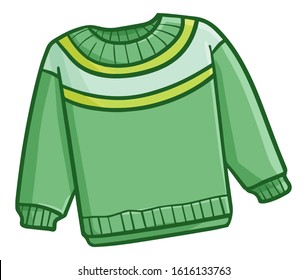 Cute and funny green small sweater for your children