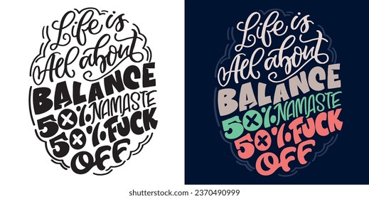 Cute funny hand drawn doodle lettering. T-shirt design, mug print.