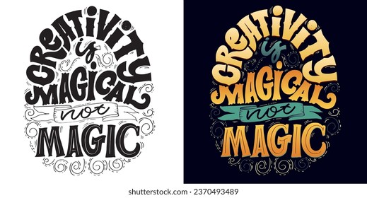 Cute funny hand drawn doodle lettering. T-shirt design, mug print.