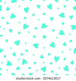 Cute funny hearts concept seamless pattern. Vector hand drawn cartoon kawaii character illustration icon. Cute kawaii hearts cartoon seamless pattern concept