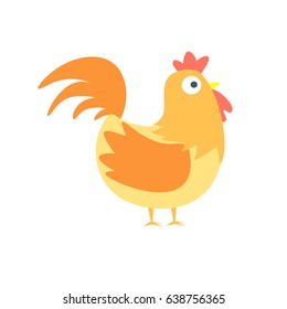 Cute and funny Hen. Vector illustration