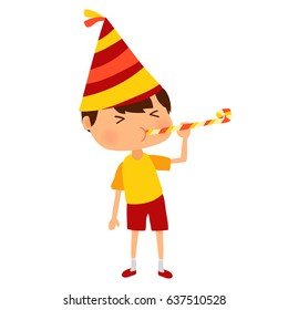 Cute and funny holiday boy. Vector illustration