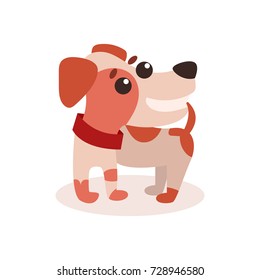 Cute funny jack russell terrier dog character vector Illustration