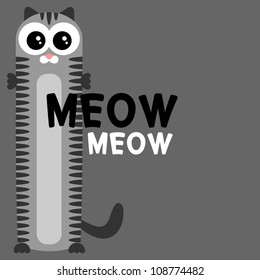 Cute funny kitten postcard