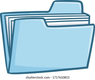 Cute and funny light blue desktop folder symbol