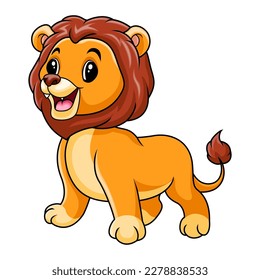 Cute funny a lion roaring