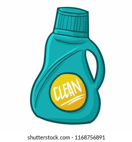 Cute and funny liquid car soap for brightening your car - vector