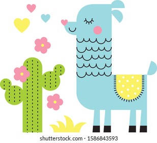 Cute funny llama from Peru

