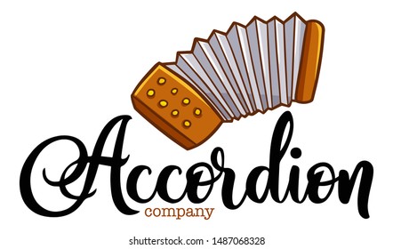 Cute and funny logo for accordion store or company
