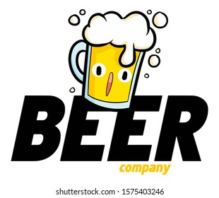Cute and funny logo for beer store or company