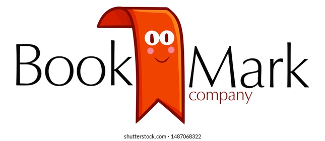 Cute And Funny Logo For Bookmark Store Or Company