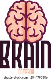 Cute and funny logo for brain company