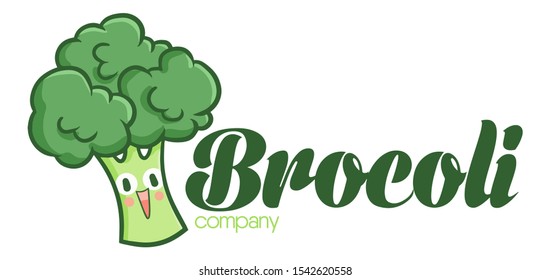 Cute and funny logo for Brocoli store or company