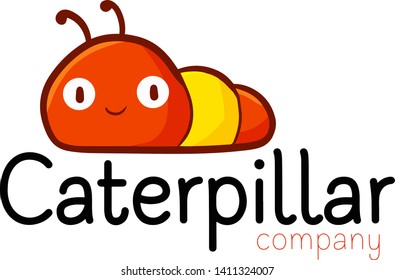 Cute and funny logo for caterpillar store or company