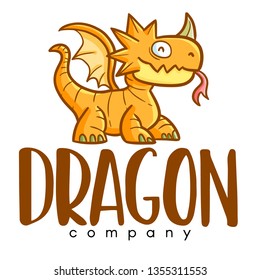 Cute and funny logo for dragon store or company