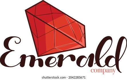 Cute and funny logo for emerald store or company