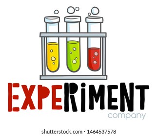 Cute Funny Logo Experiment Store Company Stock Vector (Royalty Free