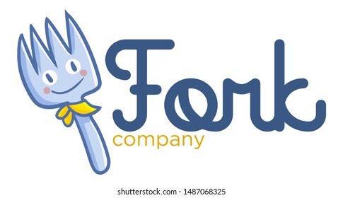 Cute and funny logo for fork store or company
