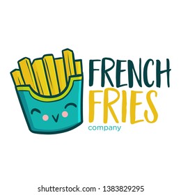 Cute and funny logo for French Fries store or company