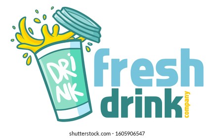 Cute And Funny Logo For Fresh Drink Store Or Company