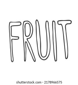 Cute and funny logo for fresh fruit store or company. Fruit phrase