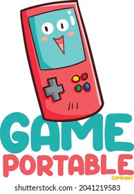 Logotipo lindo y divertido para la tienda o empresa portátil de juegos