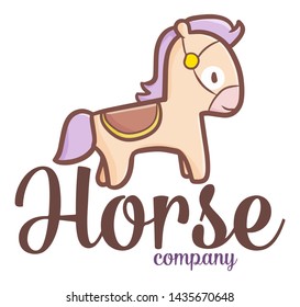 Cute and funny logo for Horse store or company