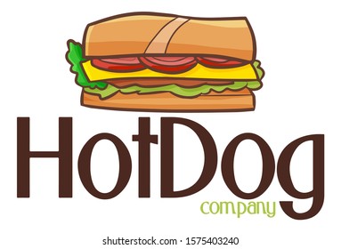 Cute And Funny Logo For Hot Dog Restaurant Or Company