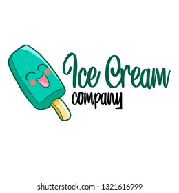 Cute and funny logo for ice cream store or company