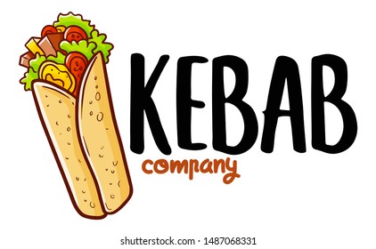 Cute and funny logo for kebab store or company