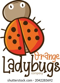 Cute and funny logo for ladybugs store or company