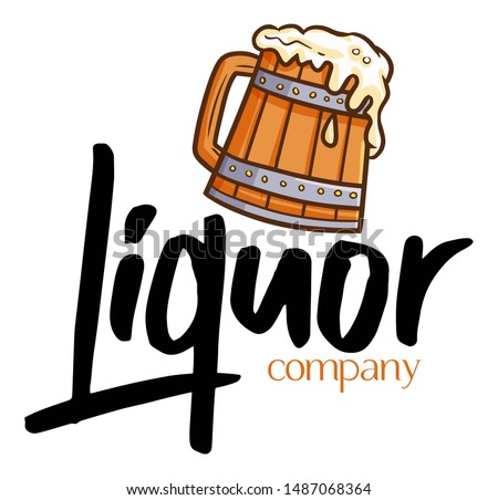 Cute and funny logo for liquor store or company